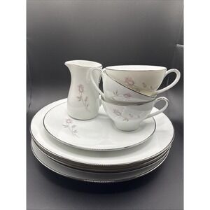 Vintage Noritake Passadena 6311 China Plates Cups & Creamer Lot